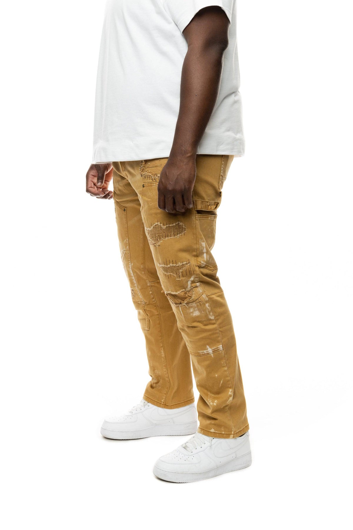 Utility Printed Twill Cargo Pants –