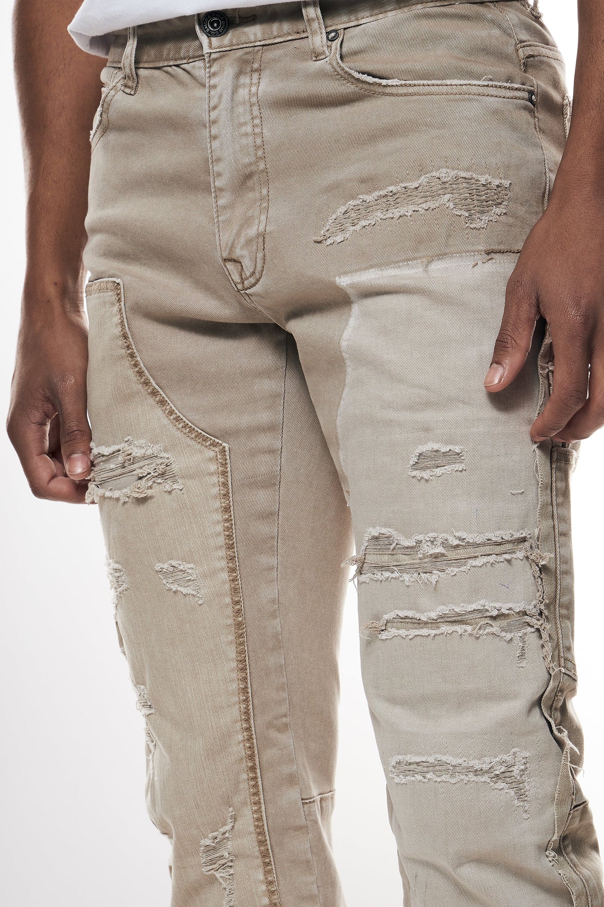 Utility Printed Twill Cargo Pants –